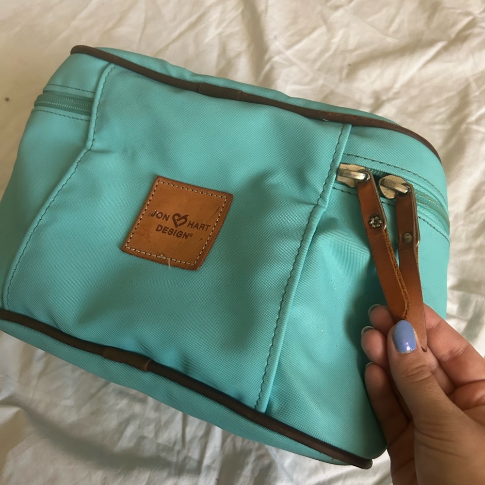 Jon Hart toiletry/cosmetic bag: unused name plate